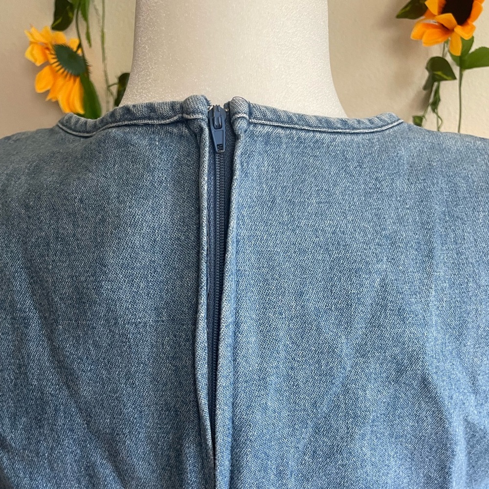 Vintage (80s) Alexandra Lee  Denim Romper With Rose Buttons 🌹 - Picture 10 of 17